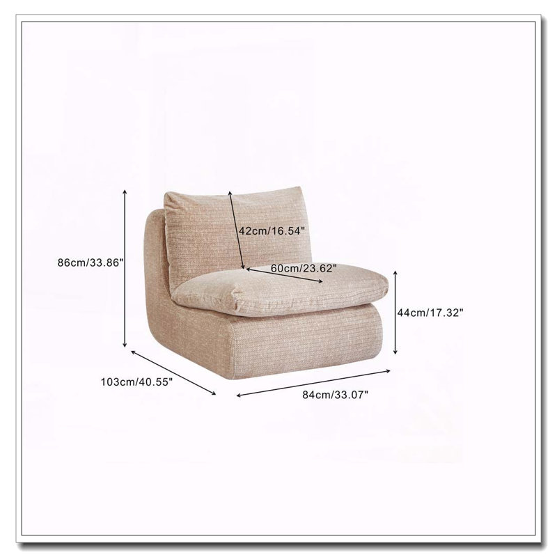 Chaise sans accoudoirs, Cream