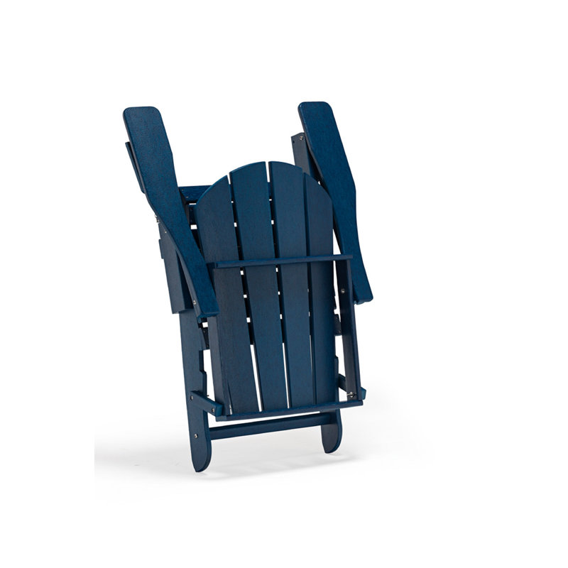 Chaise Adirondack pliable en résine / bénéfique, Bleu marine