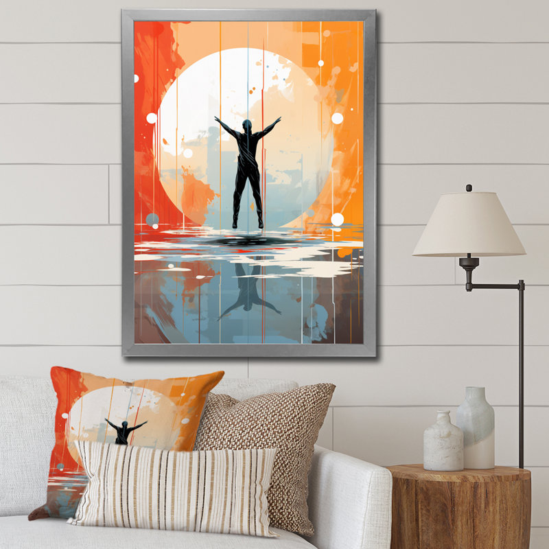 «Minimalisme Yoga Inner Balance III», reproduction d'art sur toile, H 32 po x l 24 po x P 1 po, Argent