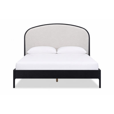 Seabrook Wood Bed with Upholstered Headboard