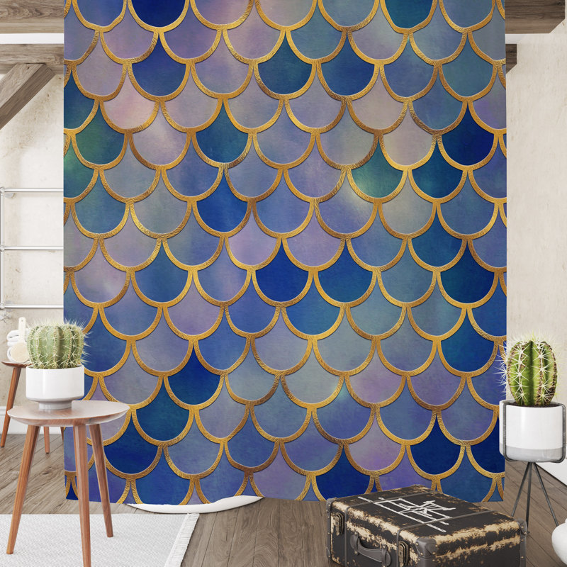 Geometric Shower Curtain,  72" H x 70" W 
