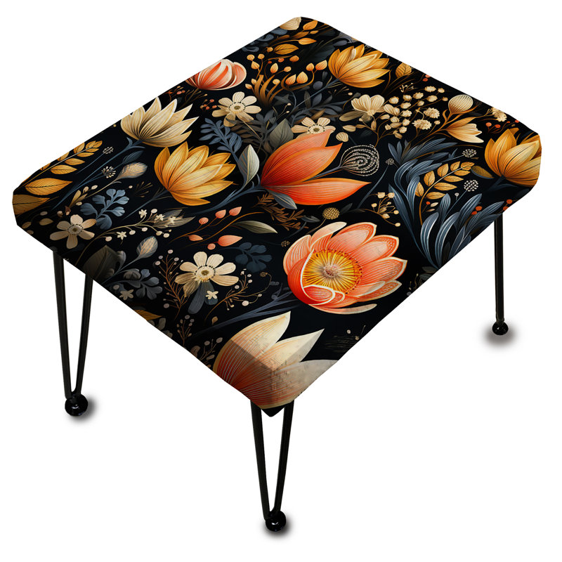 Tietz - Floral Rectangle Ottoman