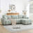 Harper L-Shaped Boucle Sectional Sofa with Movable Ottoman & Pillows-667369662