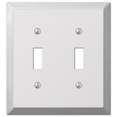 Amerelle Tindal 2 gang Metal Toggle Wall Plate 1 pk