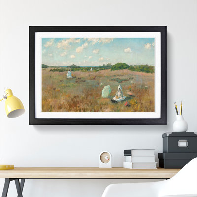 Gathering Autumn Flowers by William Merritt Chase - Framed Print