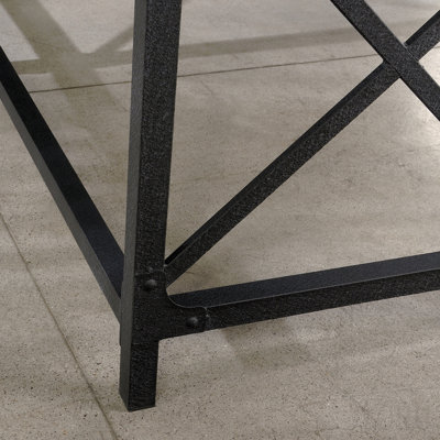 Desk Return 36" With Expanded Workspace, Brown Finish