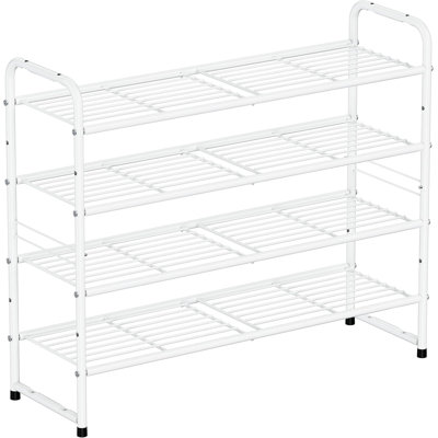4-Tier 20 Pair Shoe Rack, Metal Stackable Shoe Storage for Closet
