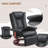 Manual Swivel Recliner Chair, PU Leather Reclining Chair With Footrest For Living Room-599691130