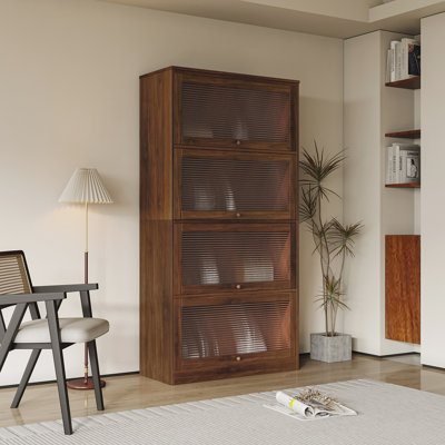 Armoire de rangement de bureau à portes en verre MM