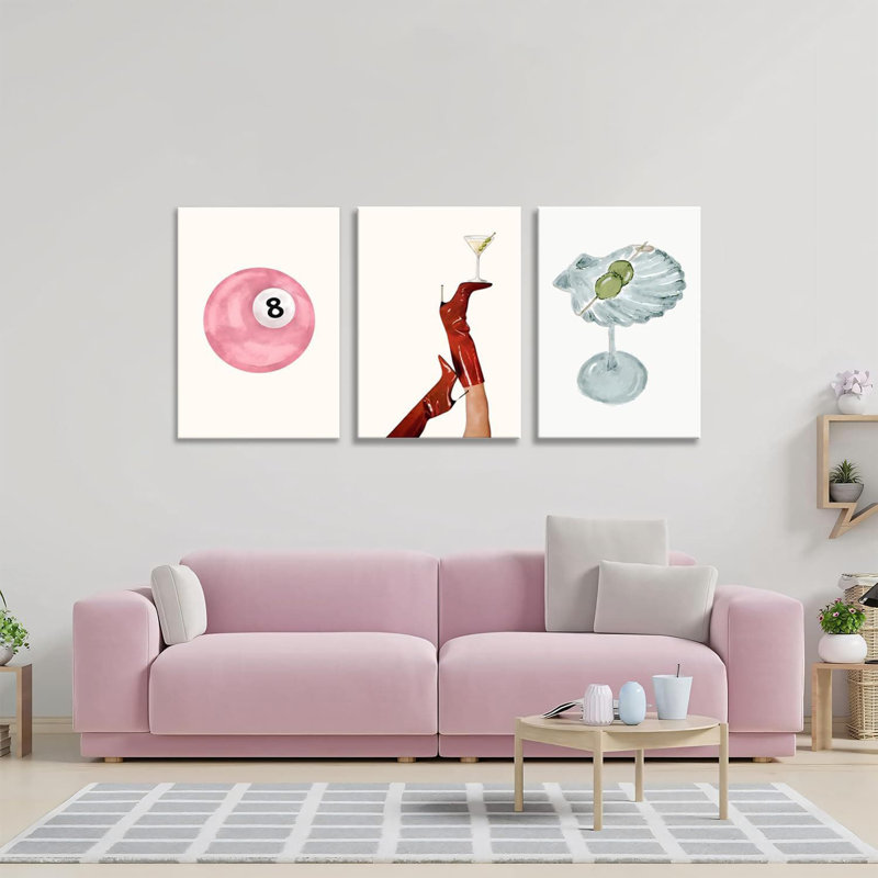 3 Piece No Frame Print on Canvas