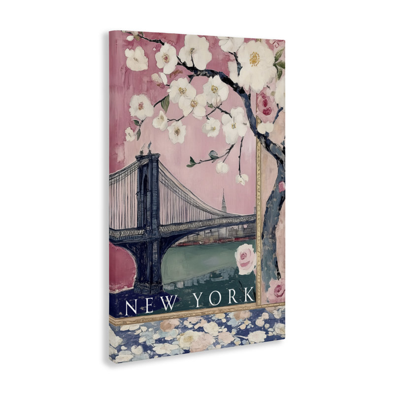 Toile New York Spring Tree, design par Annabelle Hall, H 24 po x l 16 po