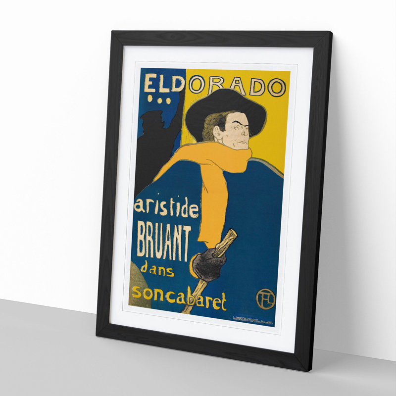 Les Ambassadeurs by Henri De Toulouse-Lautrec - Picture Frame Painting, 90cm H x 65cm W x 2cm D, Black Framed