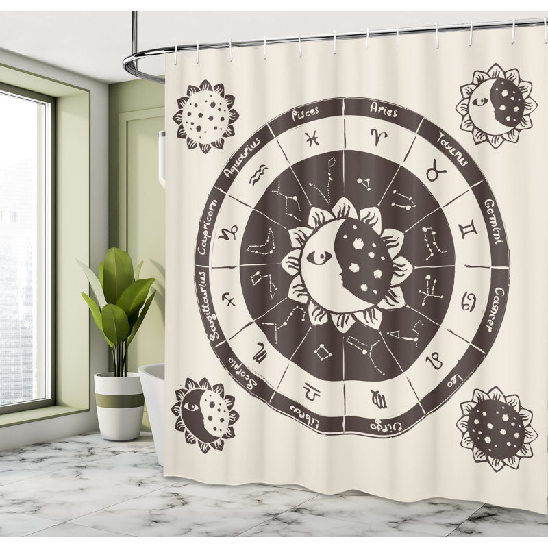 Shower Curtain with Hooks Included, 84"H x 69"W