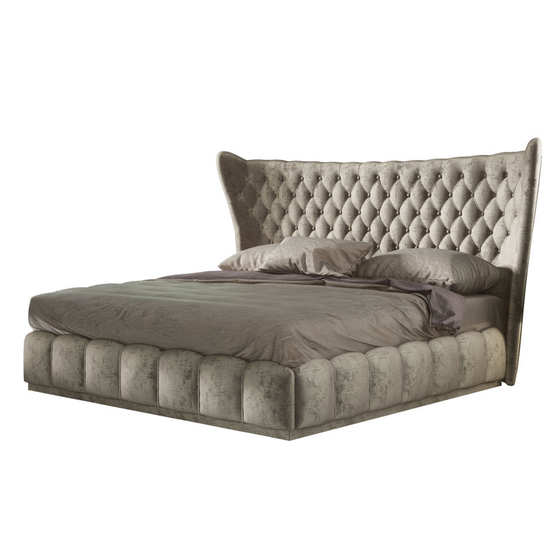 Annalya Upholstered Wingback Bed, King