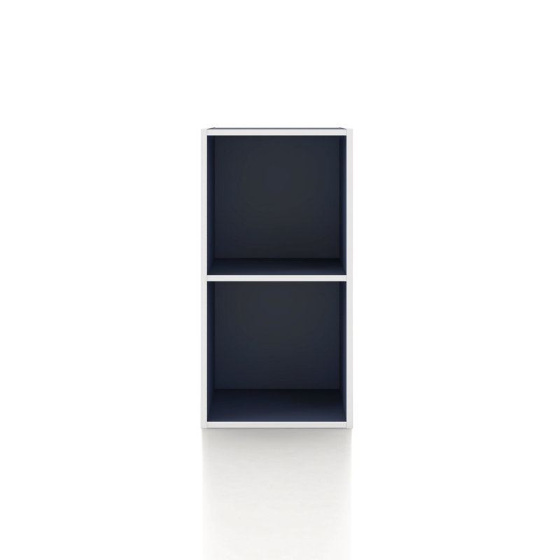 Bibliothèque de rangement Breayla, 2 cubes, Bleu acier