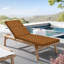 Coussin de chaise longue Peenoke 72,5 po L × 21 po l × 3 po P (siège) Intérieur/Extérieur, épaisseur 3 po, rotin tressé, tons bruns chauds, gros plan, résistant à l'eau, coussin de remplacement pour mobilier de patio-133878129-133878142