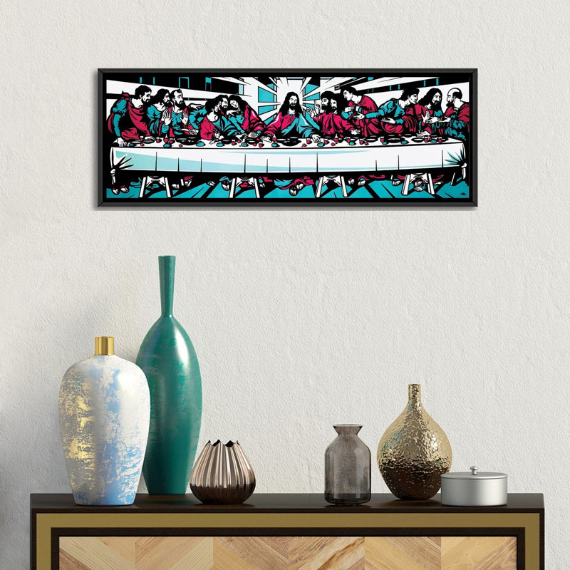 «The Last Supper Blue», impression sur toile, H 12 po x l 36 po x P 1,5 po, Toile tendue