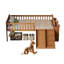 Lit mezzanine simple simple avec tablettes de rangement, glissade et échelle d'escalade-645214022