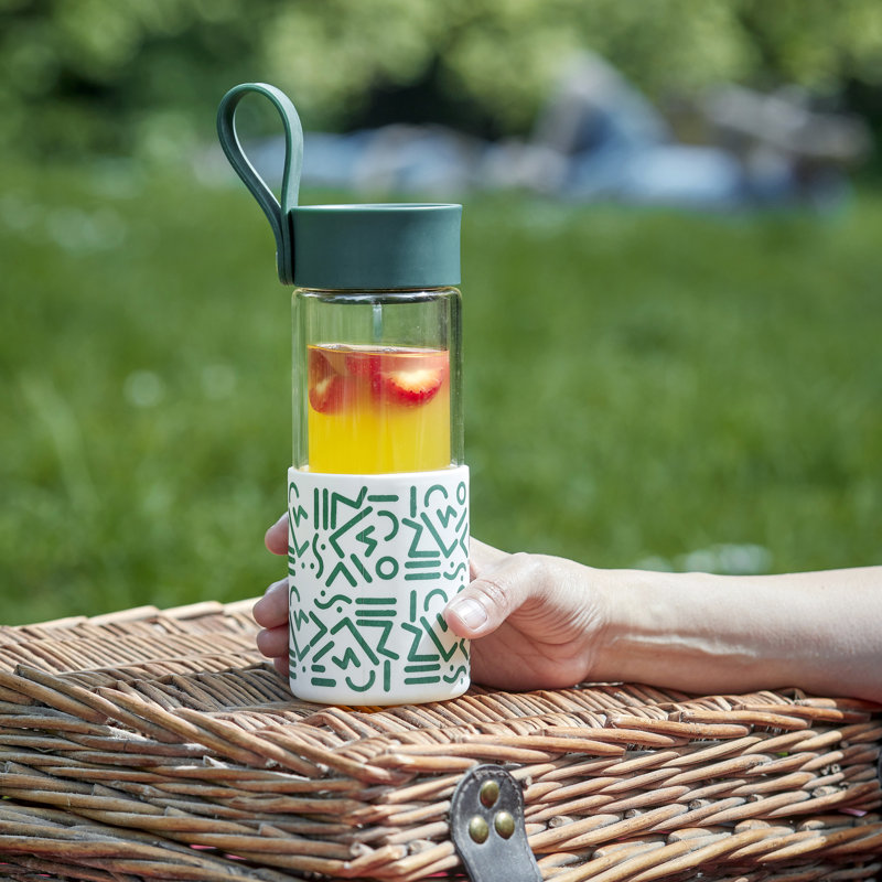 WAFE Cup 350Ml 2-in-1 Travel Mug & Glass Water Bottle, Green