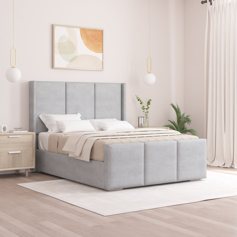 Berlin Bed Frame, Super King (6'), Light Silver