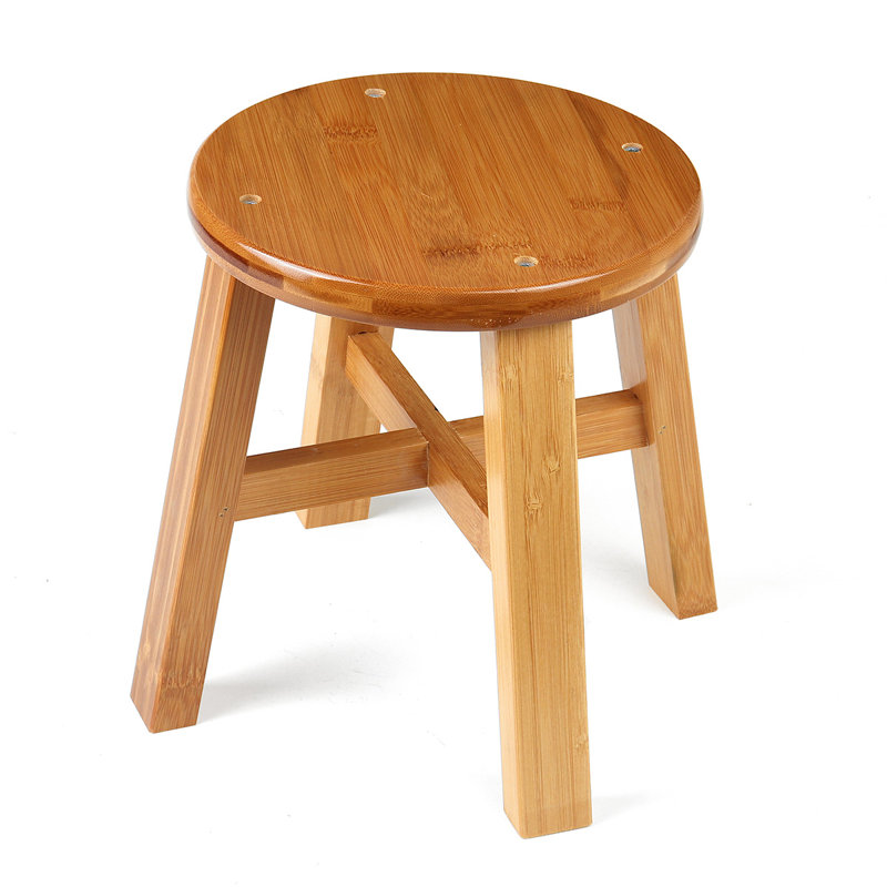 Borg Solid Wood Accent Stool