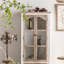Blanc + vitrines en bois massif Burlywood