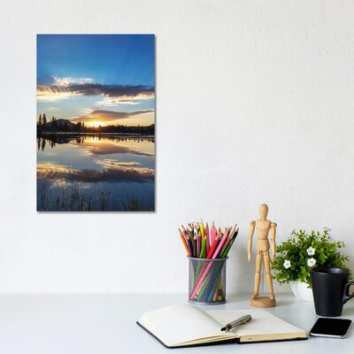 Sunrise Clouds Reflecting into Sprague Lake in Rocky Mountain National Park, Colorado, USA by Chuck Haney - Wrapped Canvas Photograph -  East Urban Home, C3BAF8C27C5B48B2BECEE232EB654EA9