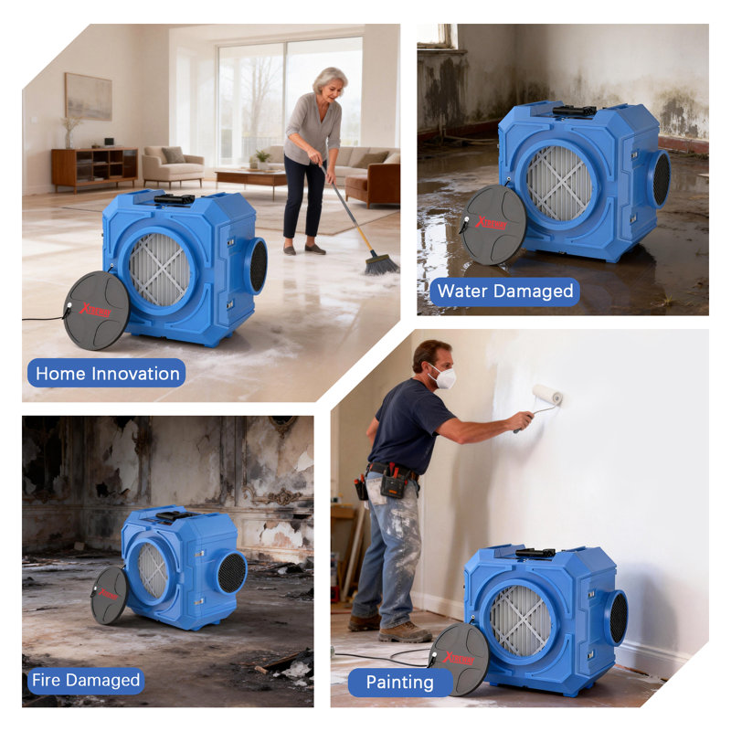 Épurateur d'air 24,4 pouces avec filtration UV-c, 3 étapes Hepa