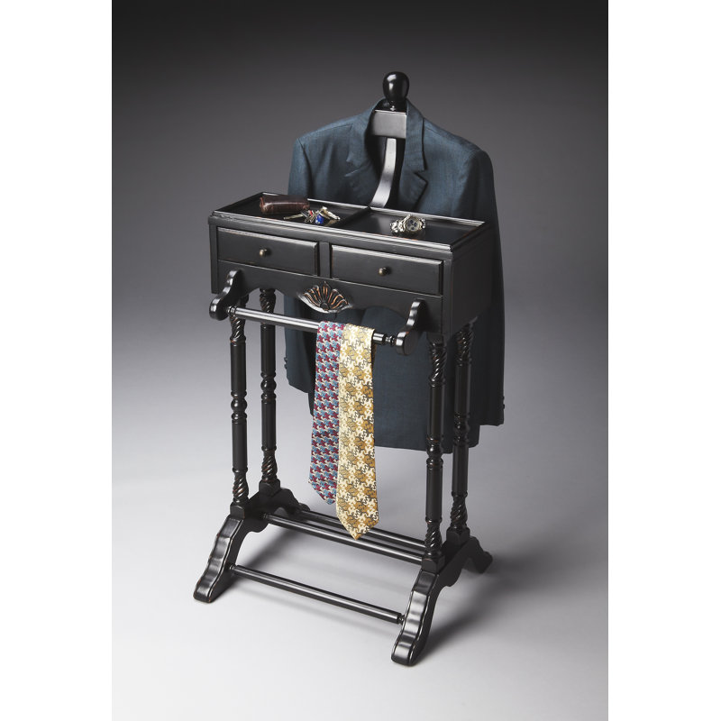 Petrov Clothing Valet Stand, Light Cherry