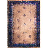 Large Size Antique Floral Pattern Chinese Art Deco Carpet