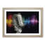 Silver Vocal Microphone in Abstract - Picture Frame Painting Print-55764620-55764624