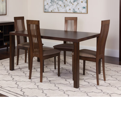 Solid Wood Top Four Leg Dining Set