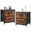 Jaece Modern 2-Fabric Drawer Nightstand, Small Space Bedside Table, End Table Storage Cabinet-1633105521
