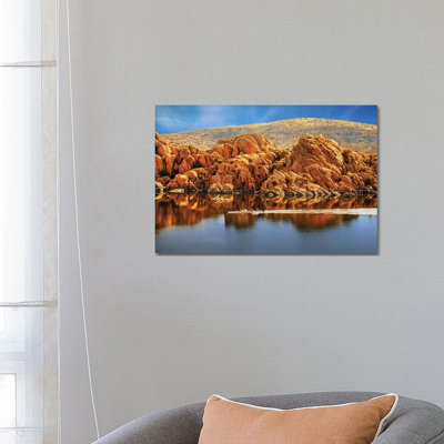 Rowboating In Peaceful Watson Lake - Arizona by Susan Schmitz - Wrapped Canvas Gallery-Wrapped Canvas Giclée