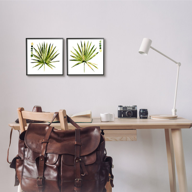 Guide de teinte de la plante de palmier Spike Aloe - Jennifer Paxton Parker, Giclée encadrée noir minuit, H 12 po x l 12 po