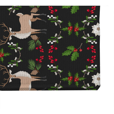 Botanical Deer Holiday Bath Mat