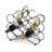 Jessica Wine Bottle Rack in Black