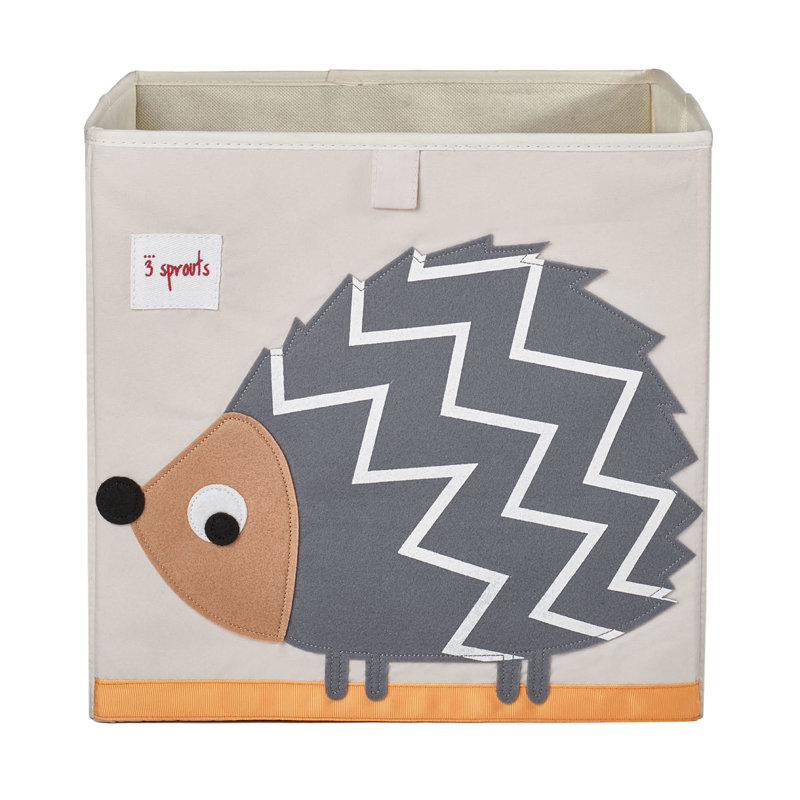3 Sprouts - Toy Storage Cube for Baby and Kids - Hedgehog