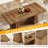 63" Light Brown Modern Farmhouse Dining Table, Rectangular Kitchen Dinner Table for Dining Room, Large Kitchen Table for 4-6 People-1933355831