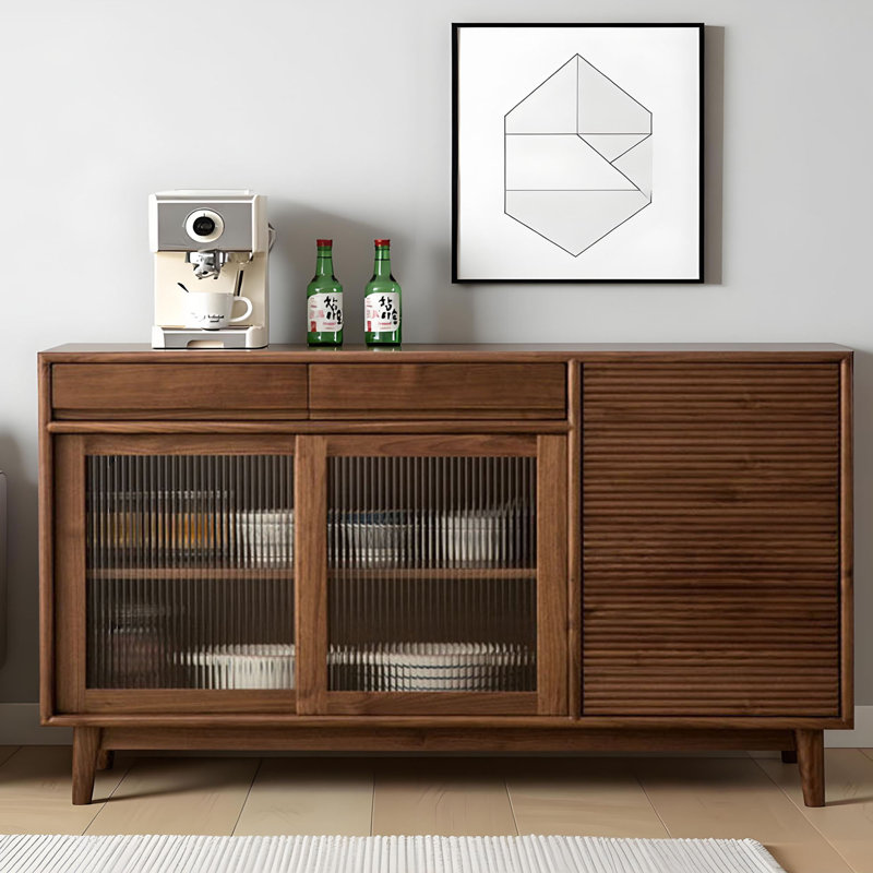 Buffet multifonctionnel avec rangement minimaliste, H 35,03 po x l 59,05 po x P 17,71 po