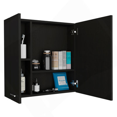 Kenya Medicine Cabinet, Mirror, Double Door, Four Interior Shelves