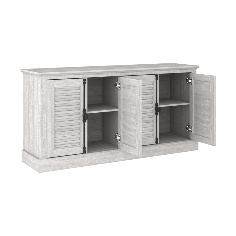 Malyha Louvered 4 Door Tv Stand
