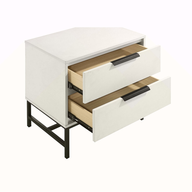 2-Drawer Nightstand Bedside Table