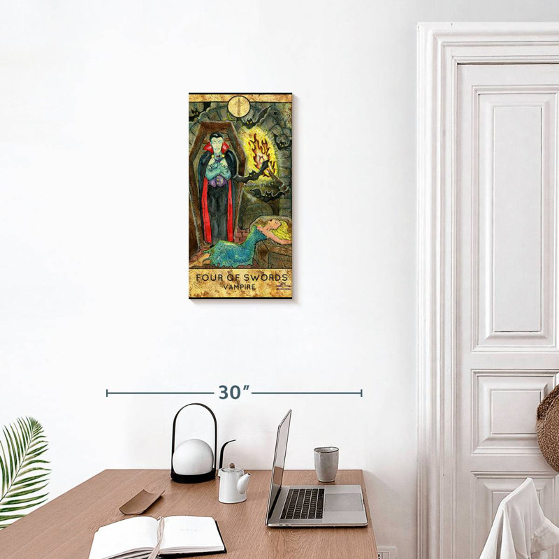 Carte de tarot vampire, H 24 po x l 12 po