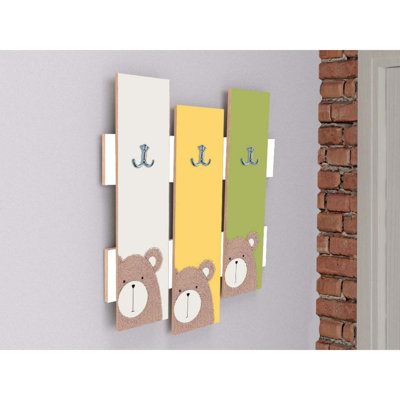 3 - Hook Wall Mounted Coat Rack