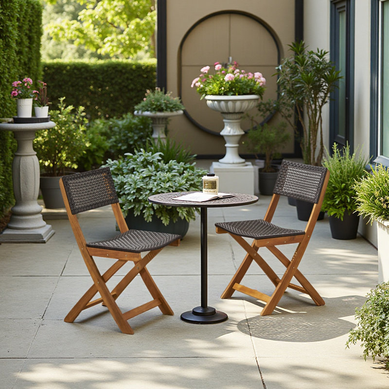  Chaise bistro Hillside, ensemble de 2, Bois