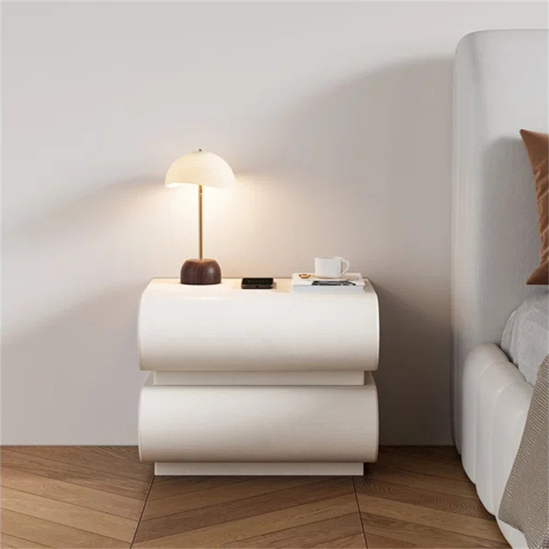 Table de chevet 2 tiroirs Hum minimal, Ensemble de 1