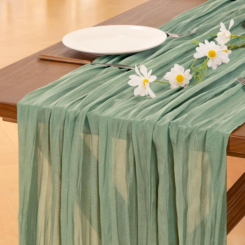 Cheesecloth Table Runner Spring Easter St Patrick's Day Gauze Boho Table Runner  Cheese Cloth Runner Rustic Table Runner For Wedding Party Baby Shower Birthday Decor