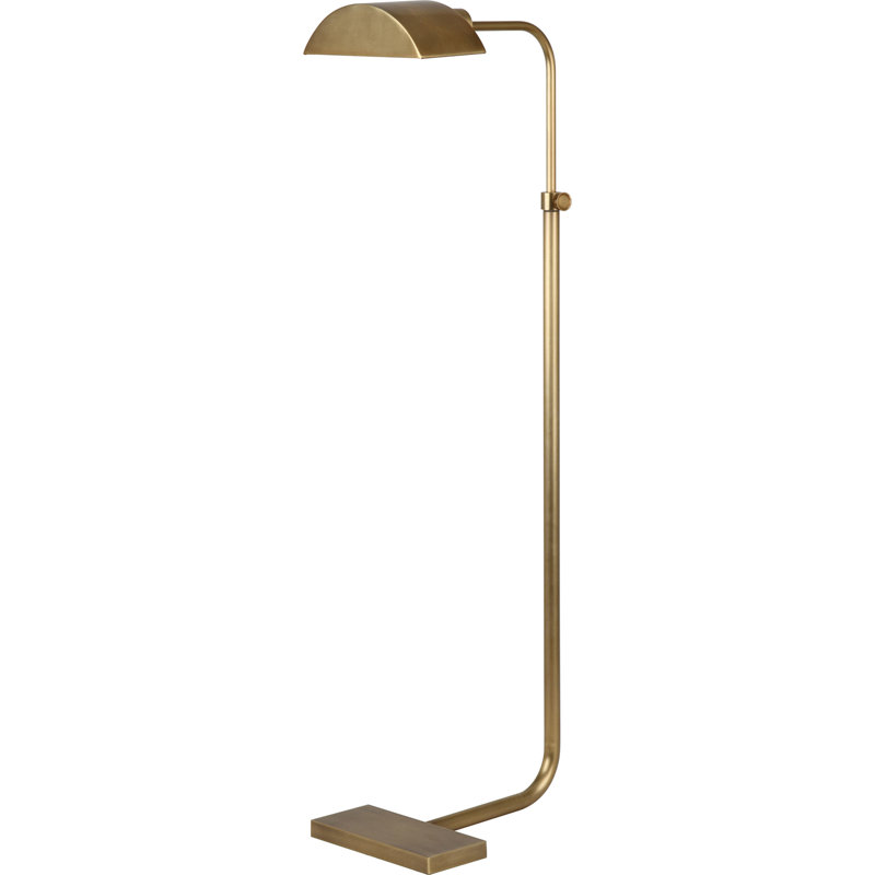 Koleman 37.75'' Pharmacy Floor Lamp, Aged Natural Brass