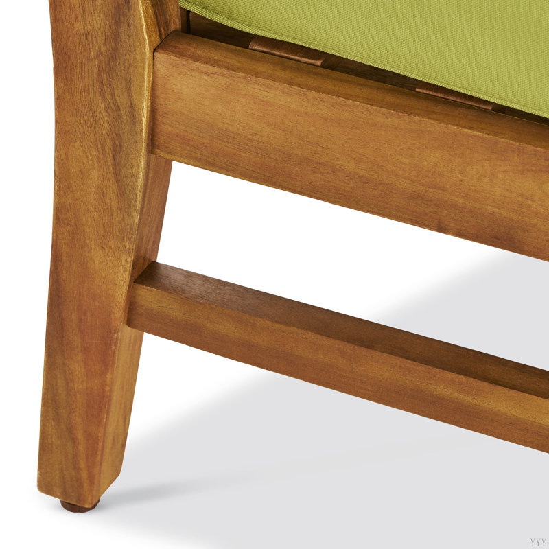 PERLA CORNER CHAIR, Wood, Green